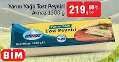AKNAZ YARIM YAĞLI TOST PEYNİRİ